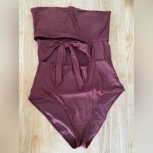 One Piece Strapless Swimsuit